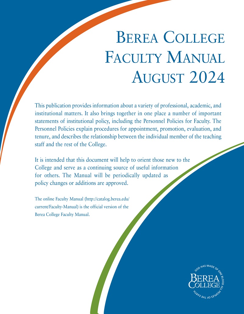 Faculty Manual Cover