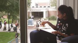 Inside Library looking out